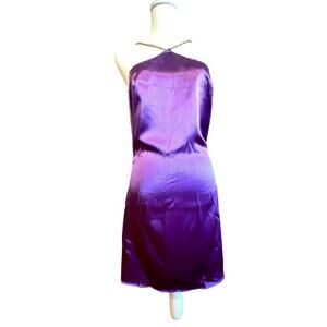 PRETTY GARBAGE LAVENDER NWT SATIN  DRESS  ADJ  CHAIN STRAPS WOMENS SIZE MEDIUM
